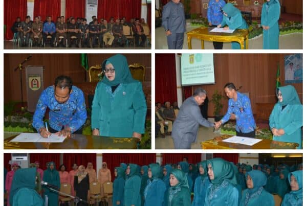 Pelantikan Ketua TP PKK Kecamatan dan Kelurahan Se-Kota Banjarbaru sekaligus penandatanganan MOU antara PKK Kota Banjarbaru