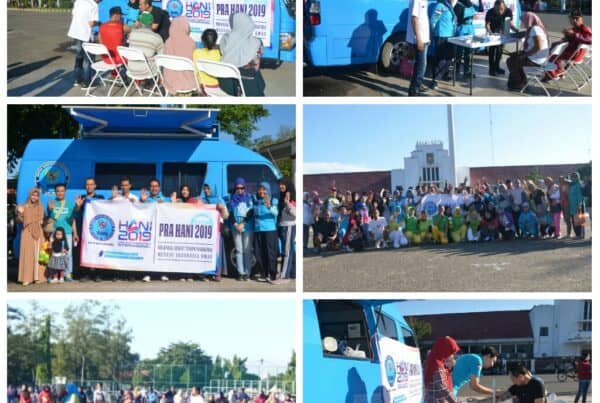 diseminasi informasi P4GN dan pelayanan kesehatan dalam rangka Pra Hani 2019 pada acara Car Free Day di lapangan dr. Murjani