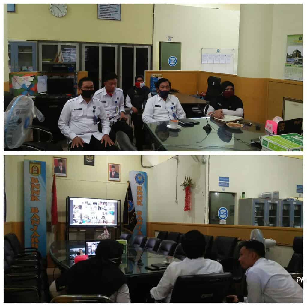 Rapat Pimpinan Melalui Video Conference dengan BNN RI, BNNP, BNNK/Kab se-Indonesia Rapat Pimpinan Melalui Video Conference dengan BNN RI, BNNP, BNNK/Kab se-Indonesia