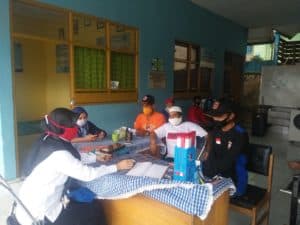 Pelaksanaan kegiatan koordinasi persiapan Rapat Tim RBM di Kel. Sungai Tiung