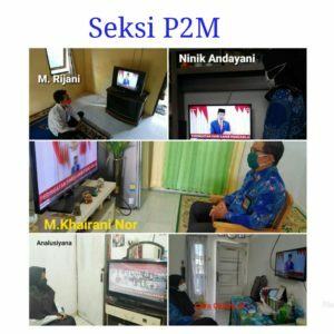 Mengikuti Pembacaan Pidato Presiden Memperingati Hari Lahir Pancasila.