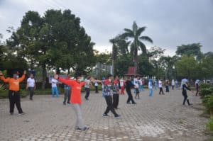 PRA HANI 2020 , BNNK Banjarbaru Melaksanakan Kegiatan Senam Pagi