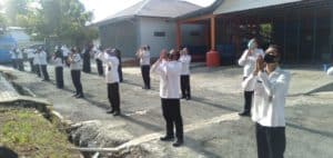 Kegiatan BNNK Banjarbaru - Pelaksanaan Apel Pagi.