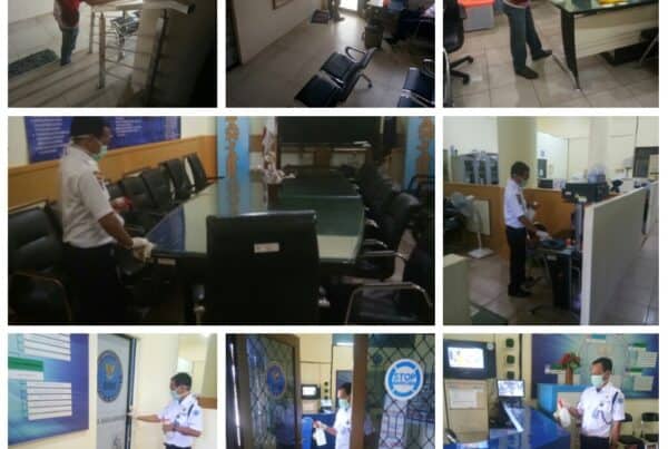 Pembersihan /penyemprotan dgn cairan desinfektan dalam upaya pencegahan Covid-19