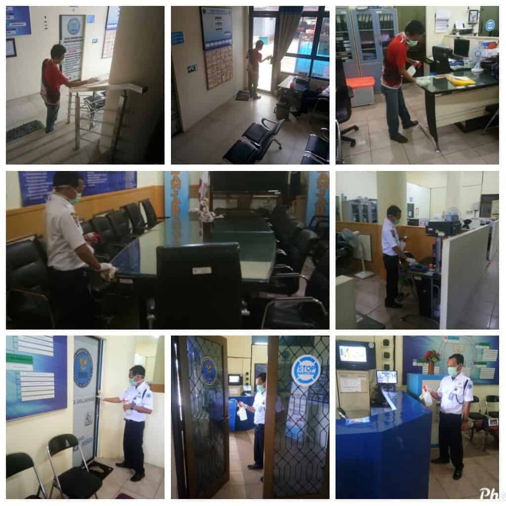 Pembersihan /penyemprotan dgn cairan desinfektan dalam upaya pencegahan Covid-19 Pembersihan /penyemprotan dgn cairan desinfektan dalam upaya pencegahan Covid-19