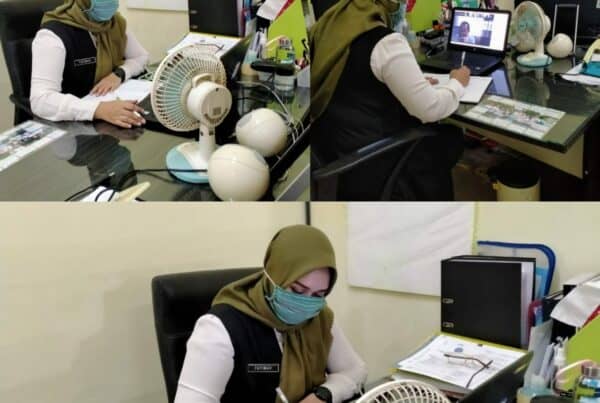mengikuti Video meeting dalam rangka Implementasi Terkait dengan Laporan Pertanggungjawaban Bendahara Penerimaan