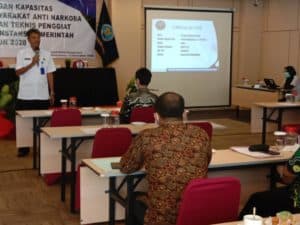 Pelaksanaan kegiatan Pengembangan Kapasitas dan Pembinaan Masyarakat Anti Narkoba melalui Bimbingan Teknis Penggiat Anti Narkoba di Instansi Pemerintah