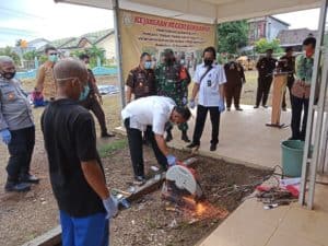 Pemusnahan Barang bukti di Kejari Banjarbaru