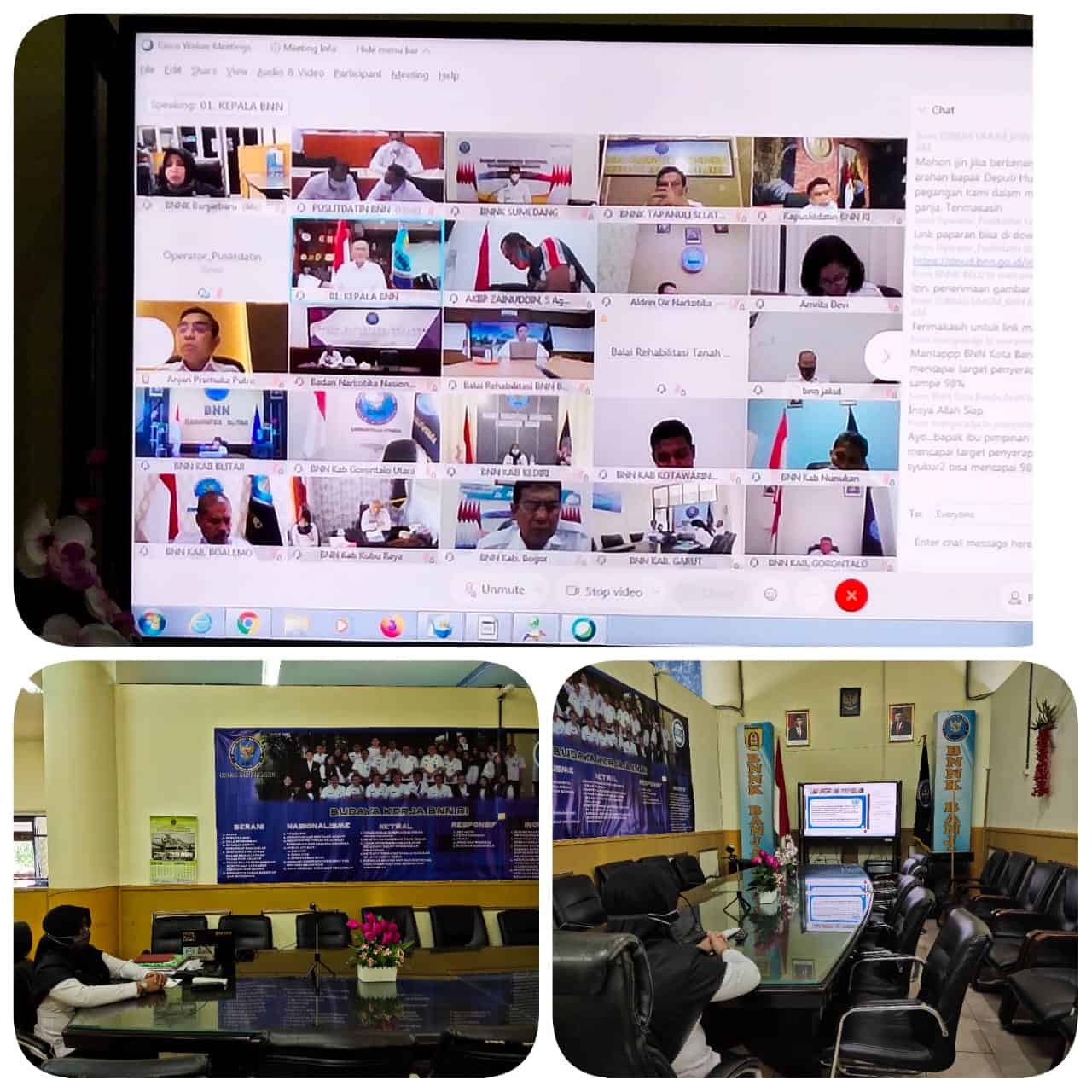 Mengikuti RAPIM secara Virtual antara BNN RI, BNNP, dan seluruh BNNKab/kota Mengikuti RAPIM secara Virtual antara BNN RI, BNNP, dan seluruh BNNKab/kota