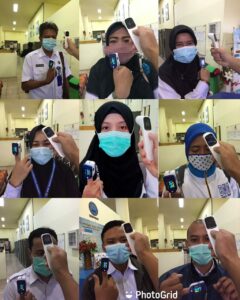 Penyemprotan secara berkala semua area perkantoran dengan disinfektan Penyemprotan secara berkala semua area perkantoran dengan disinfektan