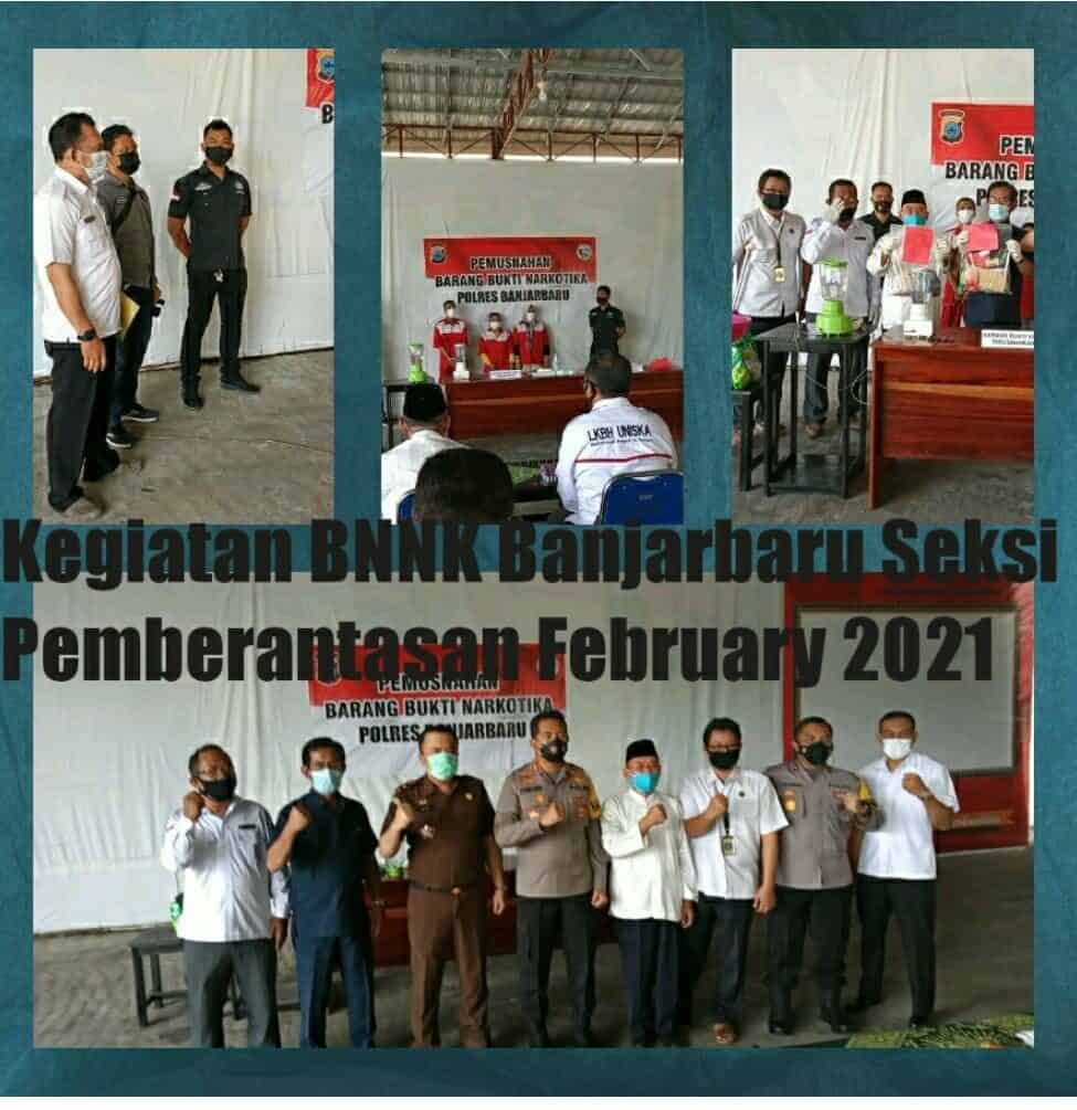 Menghadiri Undangan Pemusnahan Barang bukti di Polres Banjarbaru Menghadiri Undangan Pemusnahan Barang bukti di Polres Banjarbaru