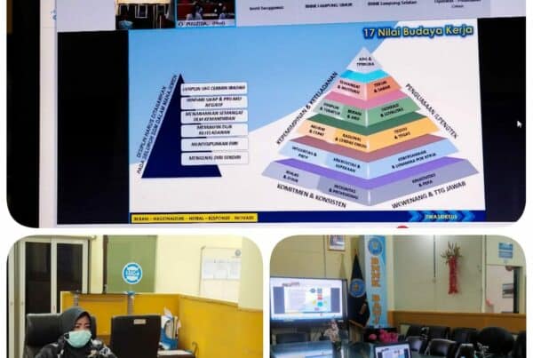 Mengikuti kegiatan Video Conference dalam rangka sosialisasi penegakan disiplin pegawai BNN secara virtual