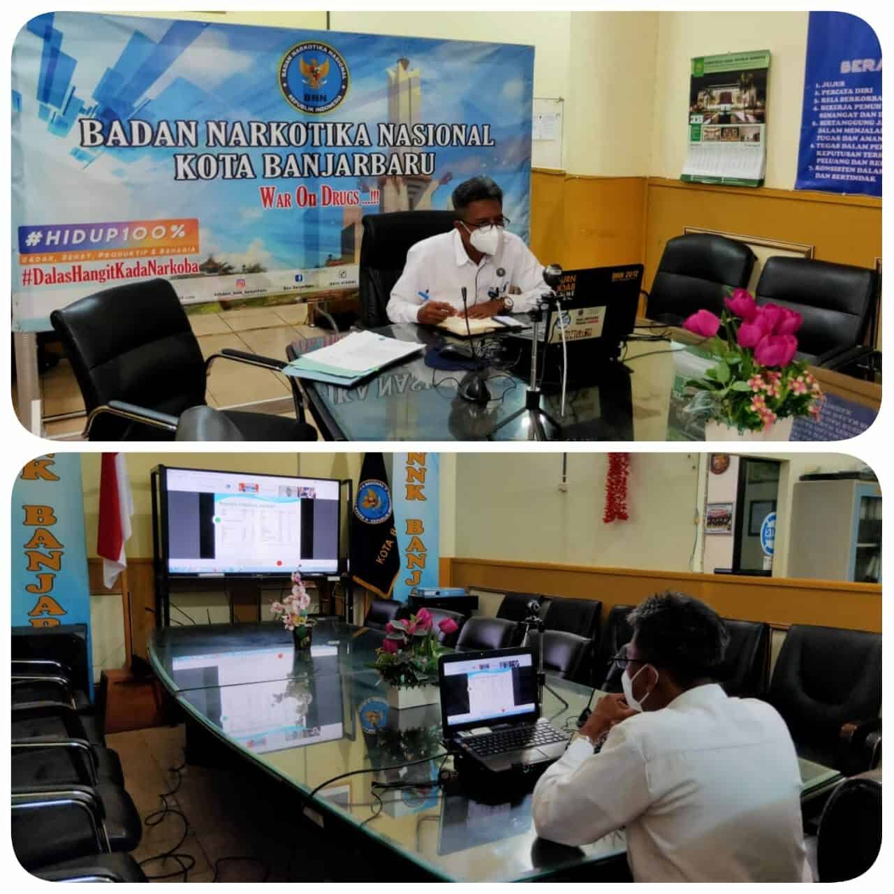 BNN Kota Banjarbaru - Video Conference dalam rangka Rapat Pimpinan di lingkungan Badan Narkotika Nasional BNN Kota Banjarbaru – Video Conference dalam rangka Rapat Pimpinan di lingkungan Badan Narkotika Nasional