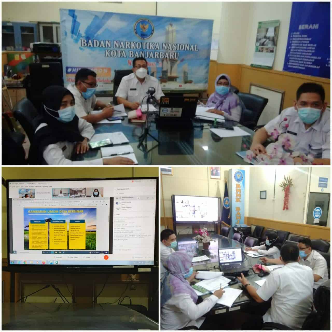 BNN Kota Banjarbaru - Mengikuti kegiatan Rapat Koordinasi Program Desa Bersinar secara virtual BNN Kota Banjarbaru – Mengikuti kegiatan Rapat Koordinasi Program Desa Bersinar secara virtual