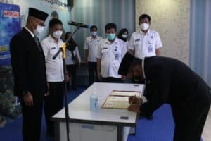 BNNK Banjarbaru - Pelaksanaan kegiatan Menghadiri Undangan Pengambilan sumpah dan Pelantikan Jabatan Ess.IV di Lingkungan BNNP Kalimantan Selatan.