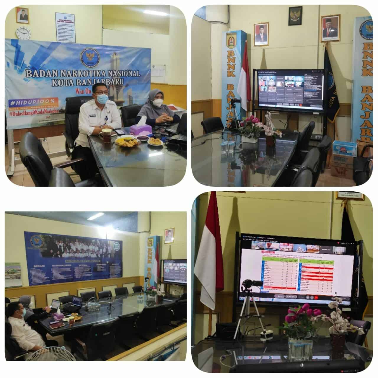 BNN Kota Banjarbaru Kalimantan Selatan Mengikuti rapat dalam rangka Rapat Perkembangan Inpres nomor 02 Tahun 2020 masa pelaporan B6 Tahun 2021 secara virtual. BNN Kota Banjarbaru Kalimantan Selatan Mengikuti rapat dalam rangka Rapat Perkembangan Inpres nomor 02 Tahun 2020 masa pelaporan B6 Tahun 2021 secara virtual.