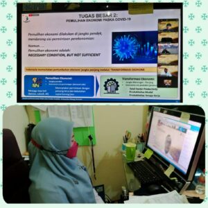 BNNK Banjarbaru - Menghadiri undangan Webinar "Reformasi Struktural Menuju Indonesia Maju 2045