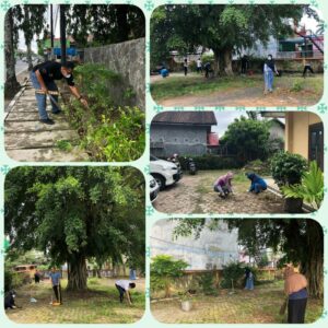 BNN Kota Banjarbaru- membersihkan halaman kantor eks. Disporabudpar yang akan di tempati BNN Kota Banjarbaru dan menanam pahon buah BNN Kota Banjarbaru- membersihkan halaman kantor eks. Disporabudpar yang akan di tempati BNN Kota Banjarbaru dan menanam pahon buah