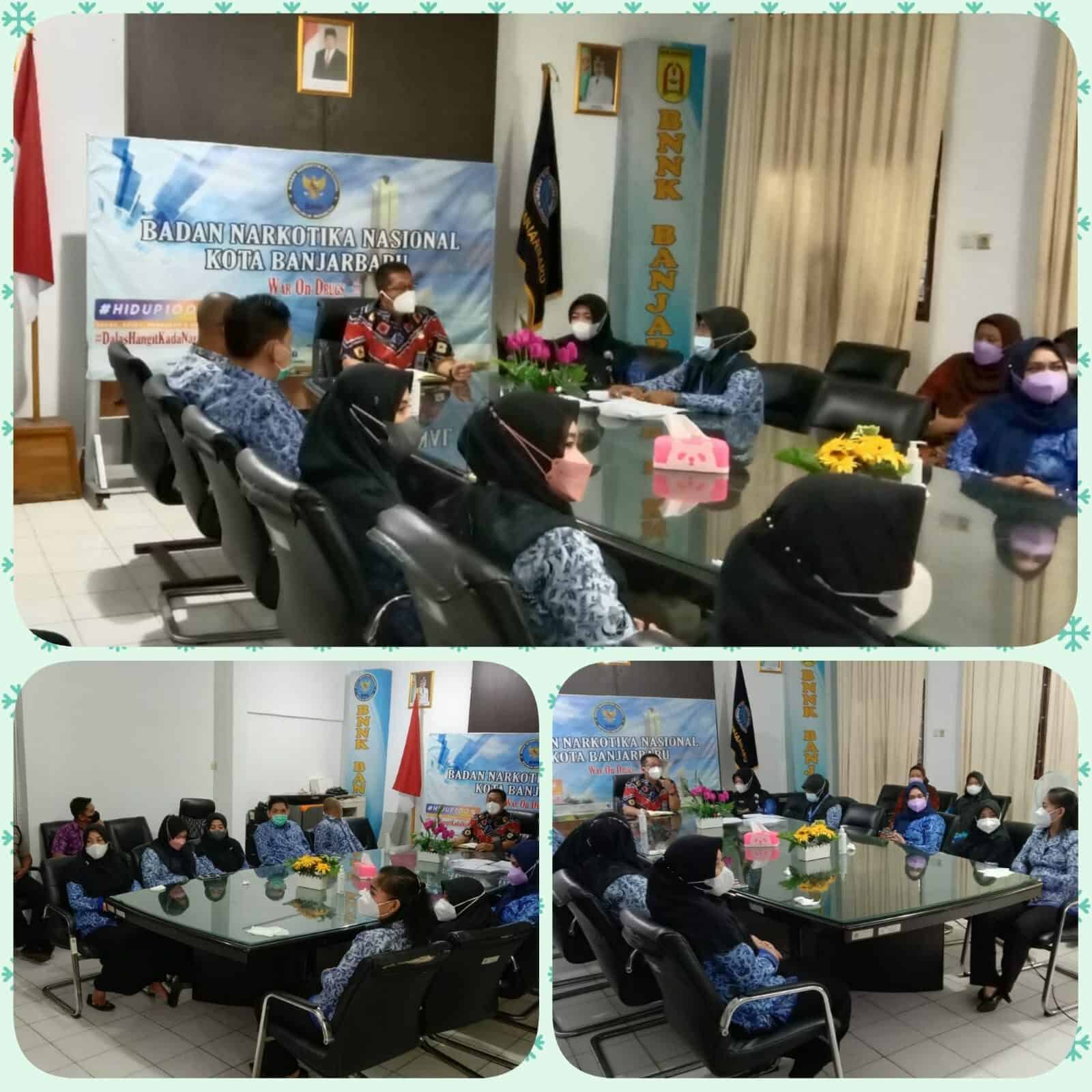 BNN Kota Banjarbaru Kalimantan Selatan-Rapat persiapan launching kelurahan Bersinar. Konsep Otomatis