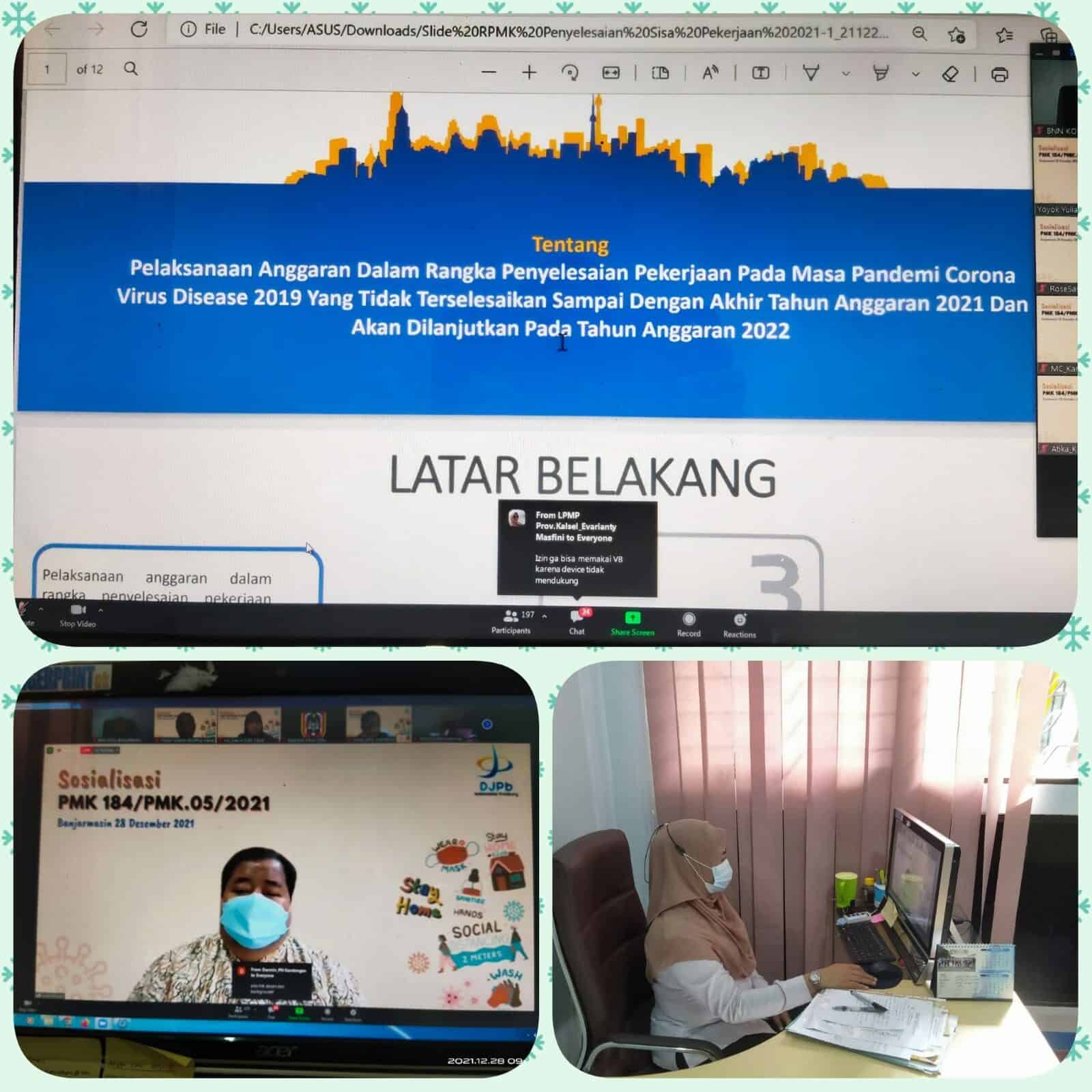 BNN Kota Banjarbaru - Sosialisasi PMK 184/PMK.05/2021 secara virtual Konsep Otomatis