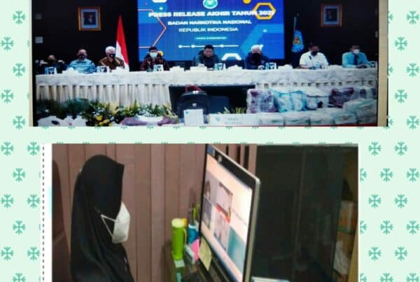 BNN Kota Banjarbaru – Mengikuti kegiatan Rapat Press Release Akhir Tahun 2021 BNN RI