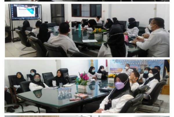 BNN Kota Banjarbaru – Mengikuti Video Conference dalam rangka Rapat Pimpinan di lingkungan Badan Narkotika Nasional.