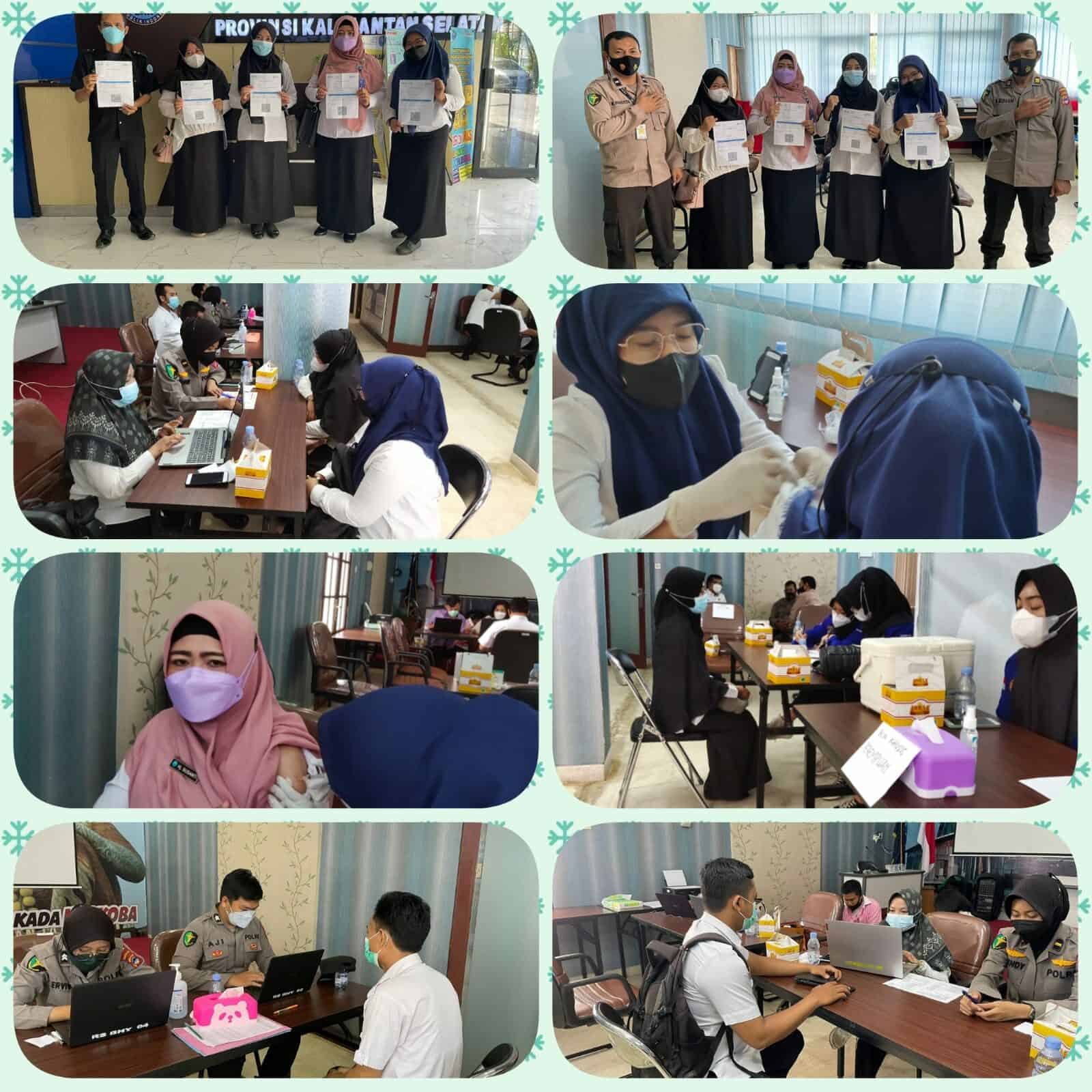 BNN Kota Banjarbaru Kalimantan Selatan,- Melakukan vaksin booster yg di laksanakan oleh BNNP Kalsel bekerja sama dengan Bidokkes Polda Kalsel. BNN Kota Banjarbaru Kalimantan Selatan,- Melakukan vaksin booster yg di laksanakan oleh BNNP Kalsel bekerja sama dengan Bidokkes Polda Kalsel.