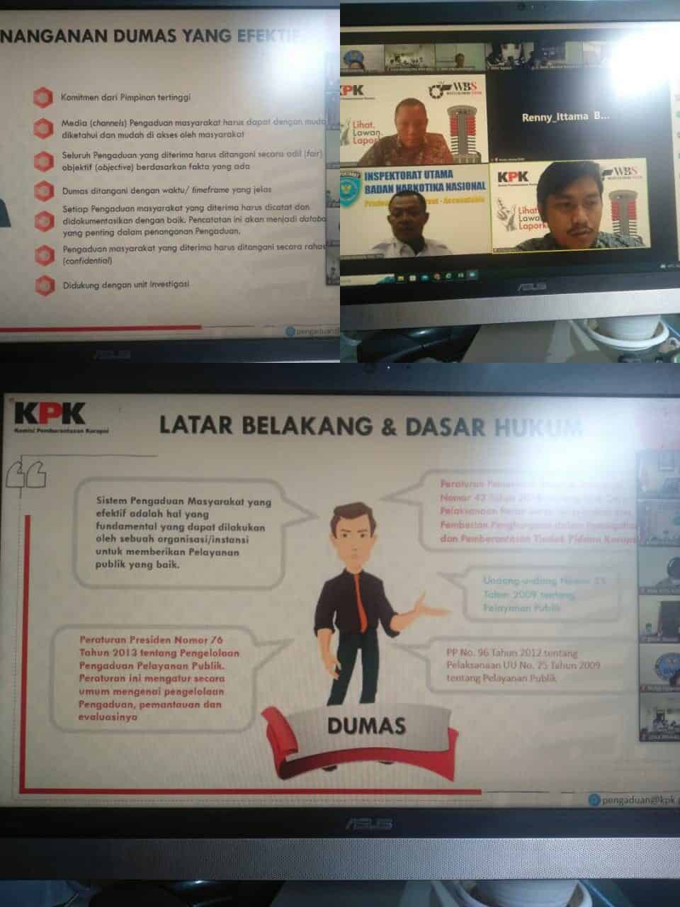 kegiatan BNN Kota Banjarbaru - Mengikuti secara virtual Bintek Teknis Penangan Pelaporan Pelanggaran Wistle Blowing (WBS) kegiatan BNN Kota Banjarbaru – Mengikuti secara virtual Bintek Teknis Penangan Pelaporan Pelanggaran Wistle Blowing (WBS)
