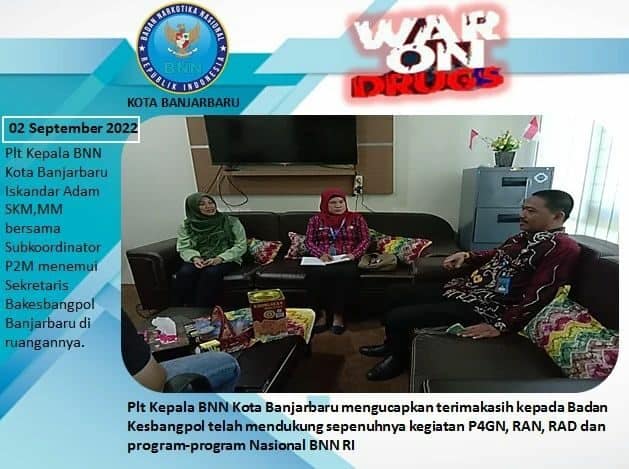 BNN Kota Banjarbaru Silaturrahami dan Koordinasi P4GN BNN Kota Banjarbaru Silaturrahami dan Koordinasi P4GN