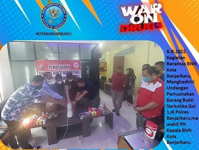BNN Kota Banjarbaru Menghadiri Pemusnahan Barang Bukti Narkotika jenis Sabu BNN Kota Banjarbaru Menghadiri Pemusnahan Barang Bukti Narkotika jenis Sabu
