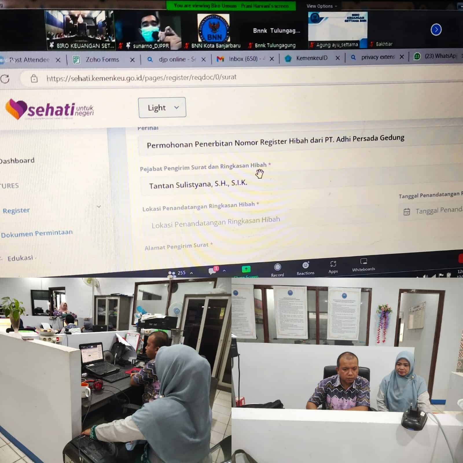 Kegiatan BNN Kota Banjarbaru - Mengikuti Pelaksanaan Kegiatan Workshop SEHATI (Sistem Aplikasi Pengelola Hibah Terintegrasi) Secara Virtual. Kegiatan BNN Kota Banjarbaru – Mengikuti Pelaksanaan Kegiatan Workshop SEHATI (Sistem Aplikasi Pengelola Hibah Terintegrasi) Secara Virtual.