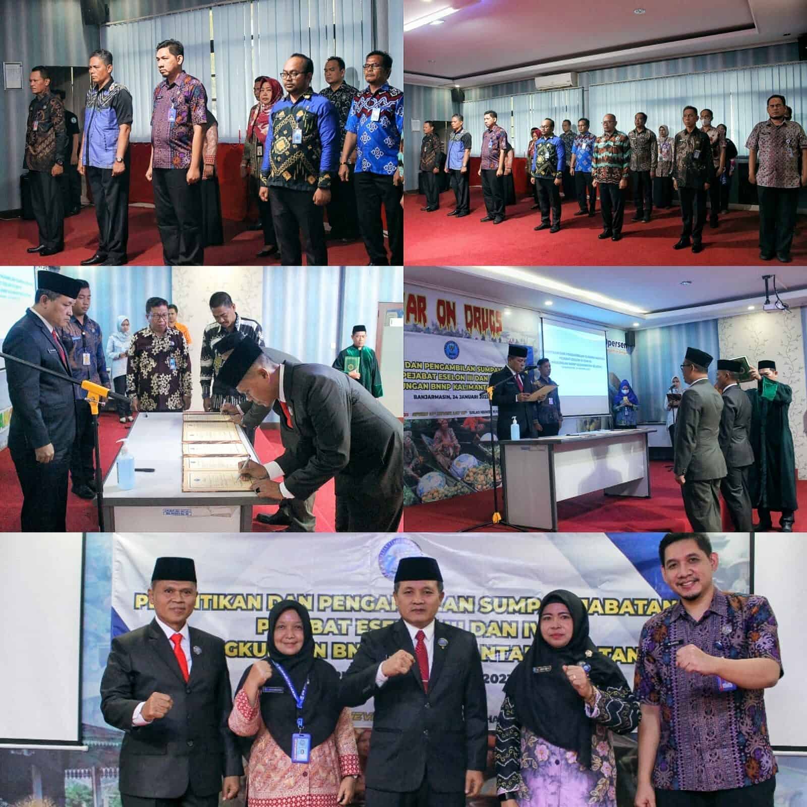 BNN Kota Banjarbaru - Menghadiri undangan Pelantikan dan Pengambilan Sumpah Jabatan Pejabat Eselon III dan IV di Lingkungan BNNP Kalsel BNN Kota Banjarbaru – Menghadiri undangan Pelantikan dan Pengambilan Sumpah Jabatan Pejabat Eselon III dan IV di Lingkungan BNNP Kalsel