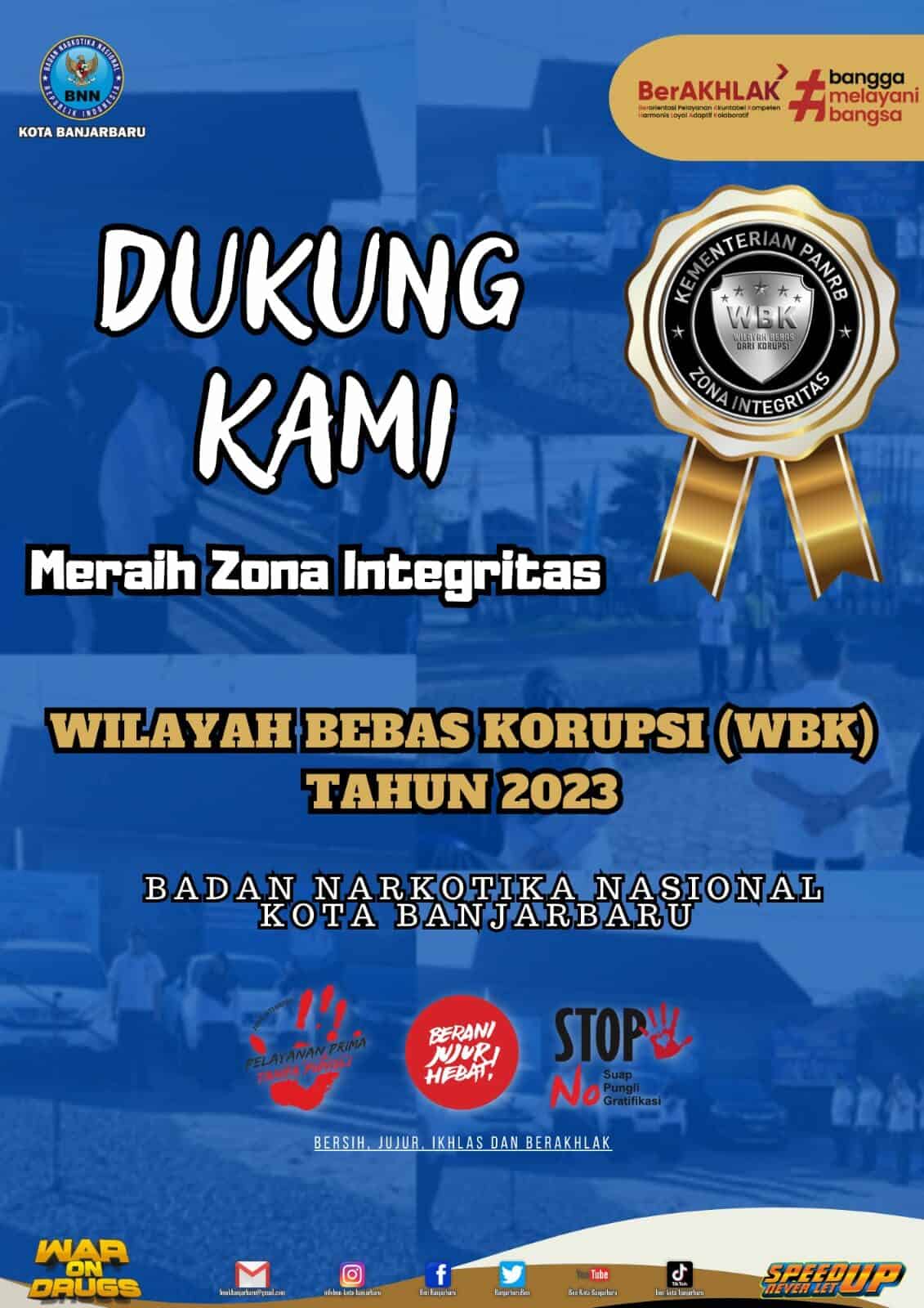 BNN Kota Banjarbaru - Dukung Kami dalam Zona Integritas BNN Kota Banjarbaru – Dukung Kami dalam Zona Integritas