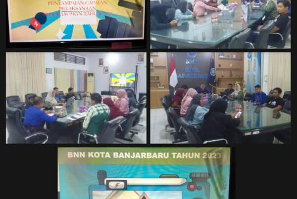 BNN Kota Banjarbaru – Press Release akhir Tahun 2023 : penyampaian hasil kegiatan program P4GN BNN Kota Banjarbaru