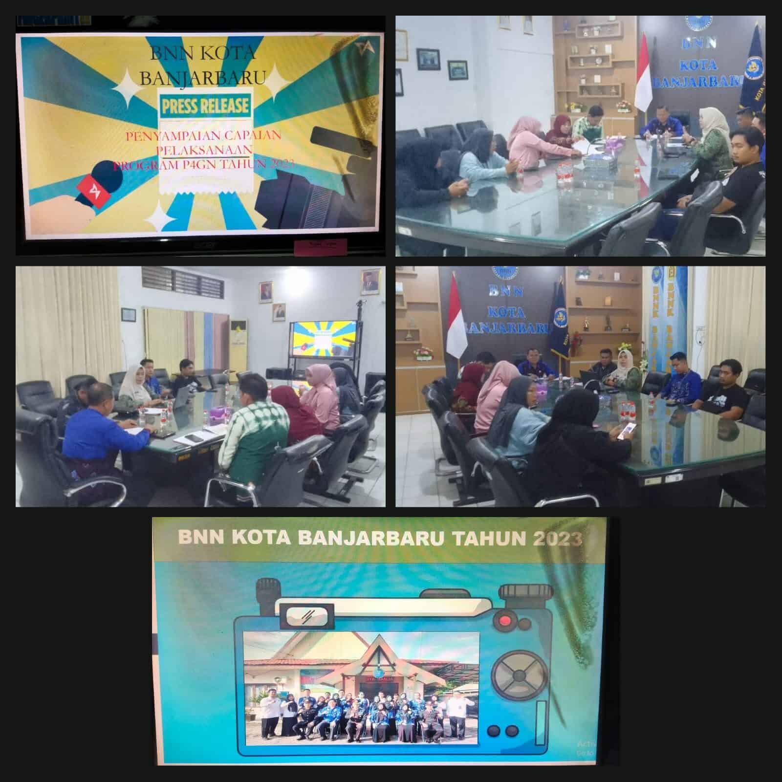 BNN Kota Banjarbaru - Press Release akhir Tahun 2023 : penyampaian hasil kegiatan program P4GN BNN Kota Banjarbaru BNN Kota Banjarbaru – Press Release akhir Tahun 2023 : penyampaian hasil kegiatan program P4GN BNN Kota Banjarbaru