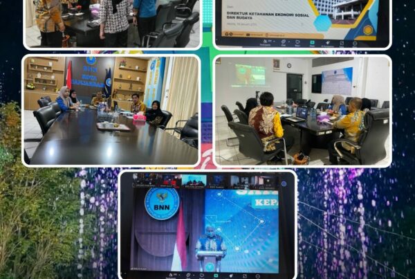 BNN Kota Banjarbaru – Mengikuti Kegiatan Rapat Pimpinan yang diPimpin Oleh Kepala BNN RI secara Virtual Zoom Meeting