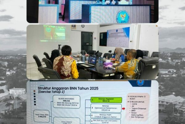 BNN Kota Banjarbaru – Mengikuti Kegiatan Rapat Tindak Lanjut Kebijakan Efisiensi Anggaran dan Langkah Pelaksanaan Kegiatan
