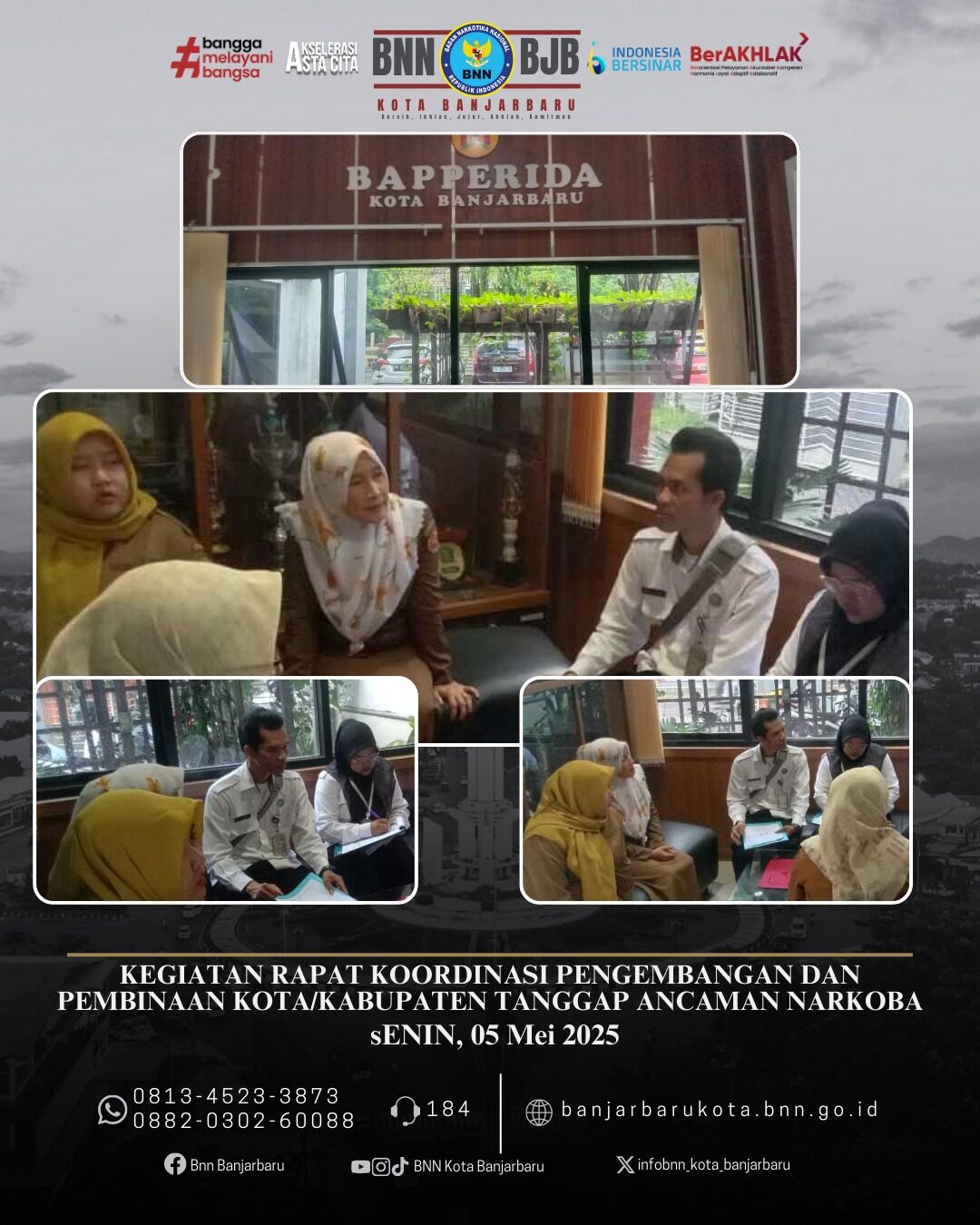 BNN Kota Banjarbaru Melaksanakan Kegiatan Rapat Koordinasi pengembangan dan pembinaan Kota/Kab Tanggap Ancaman Narkoba BNN Kota Banjarbaru Melaksanakan Kegiatan Rapat Koordinasi pengembangan dan pembinaan Kota/Kab Tanggap Ancaman Narkoba